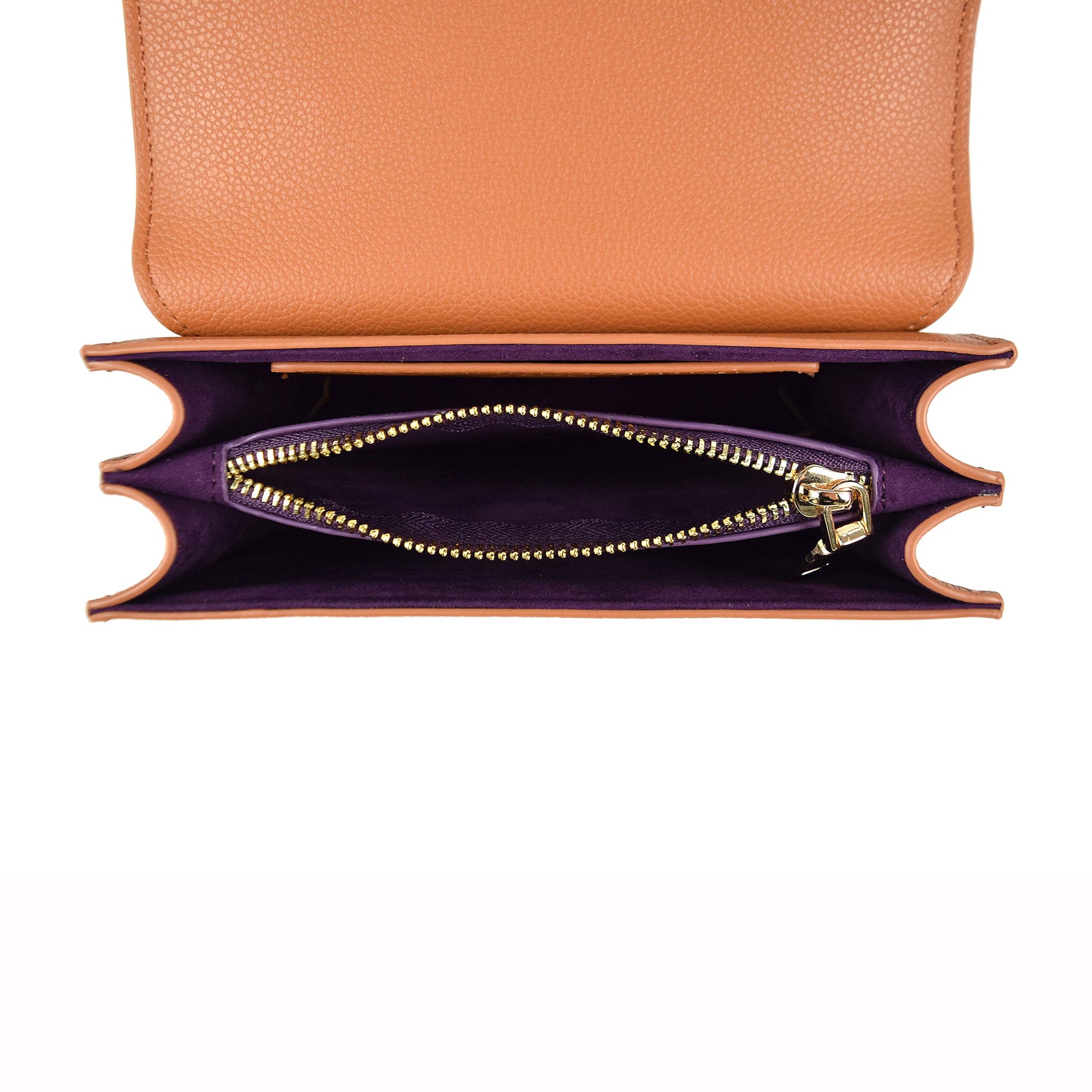 Nova Star Studded Handbag - Tan & Gold - Bags