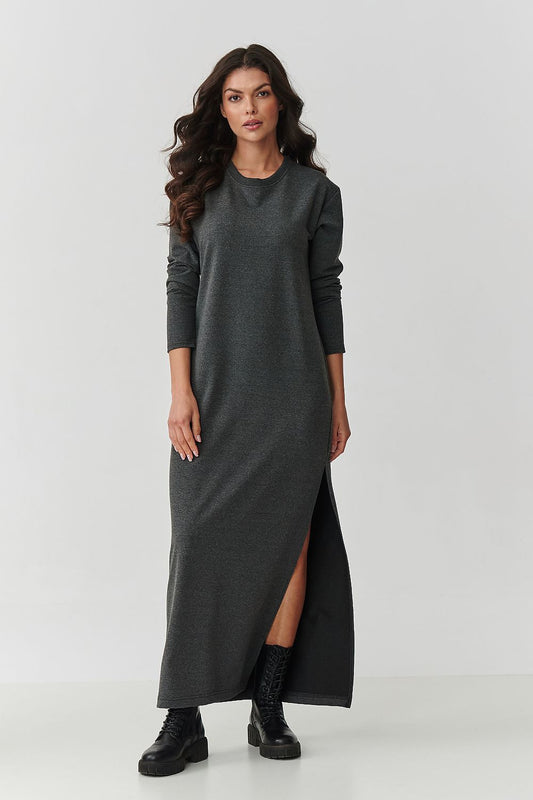 Makadamia Maxi Daydress with Side Slit - Trendy Style grey - Dresses