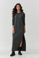 Makadamia Maxi Daydress with Side Slit - Trendy Style