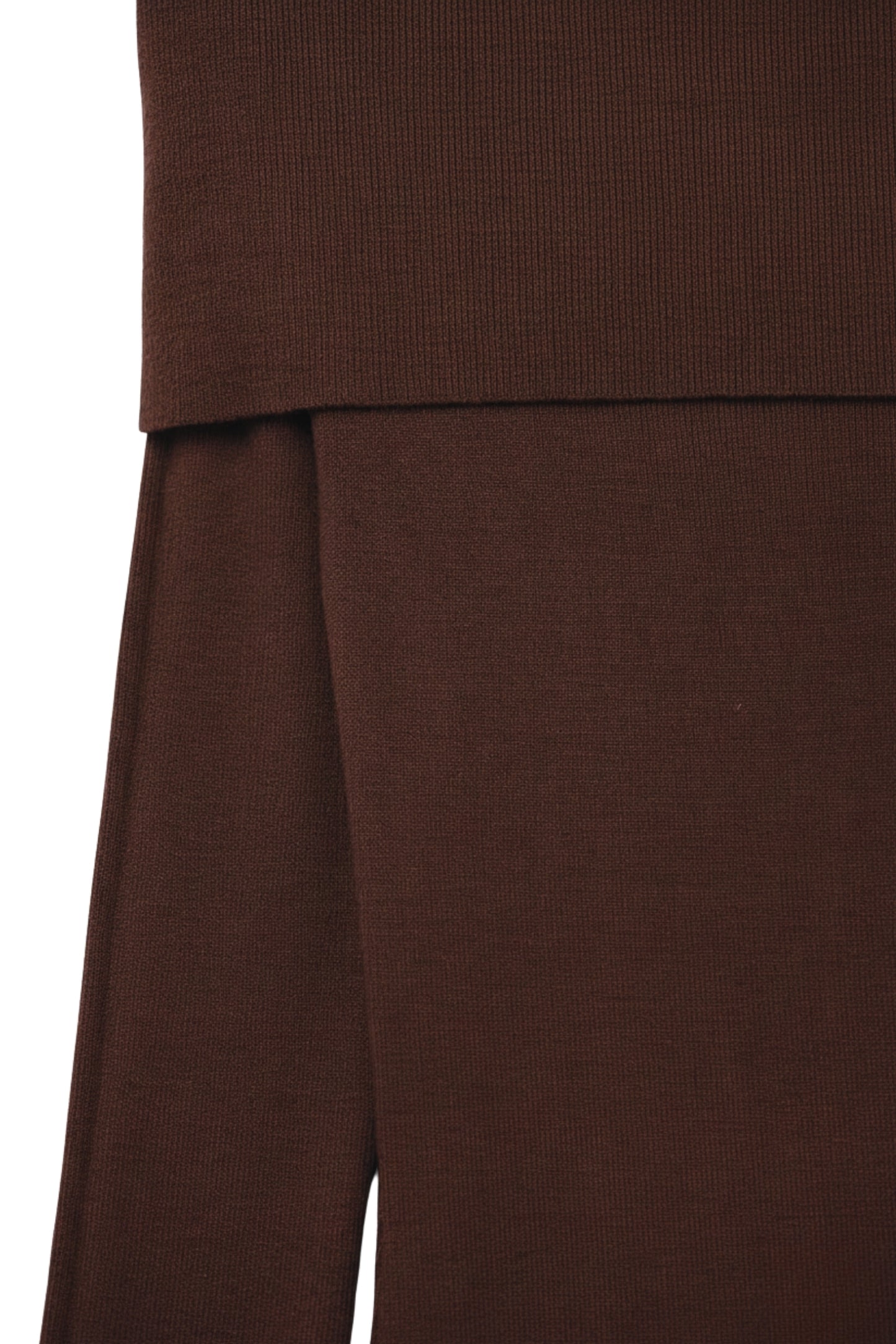 Maxi Knitted wide Bardot Dress in brown - Dresses