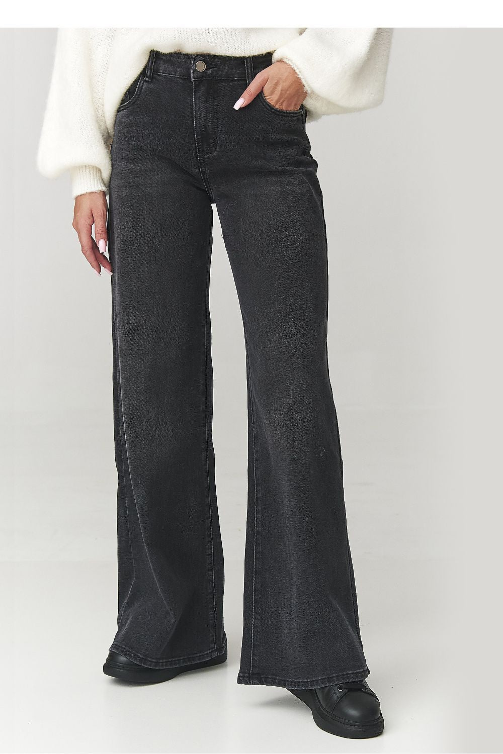 Mega Baggy Denim Trousers for Women black - Jeans