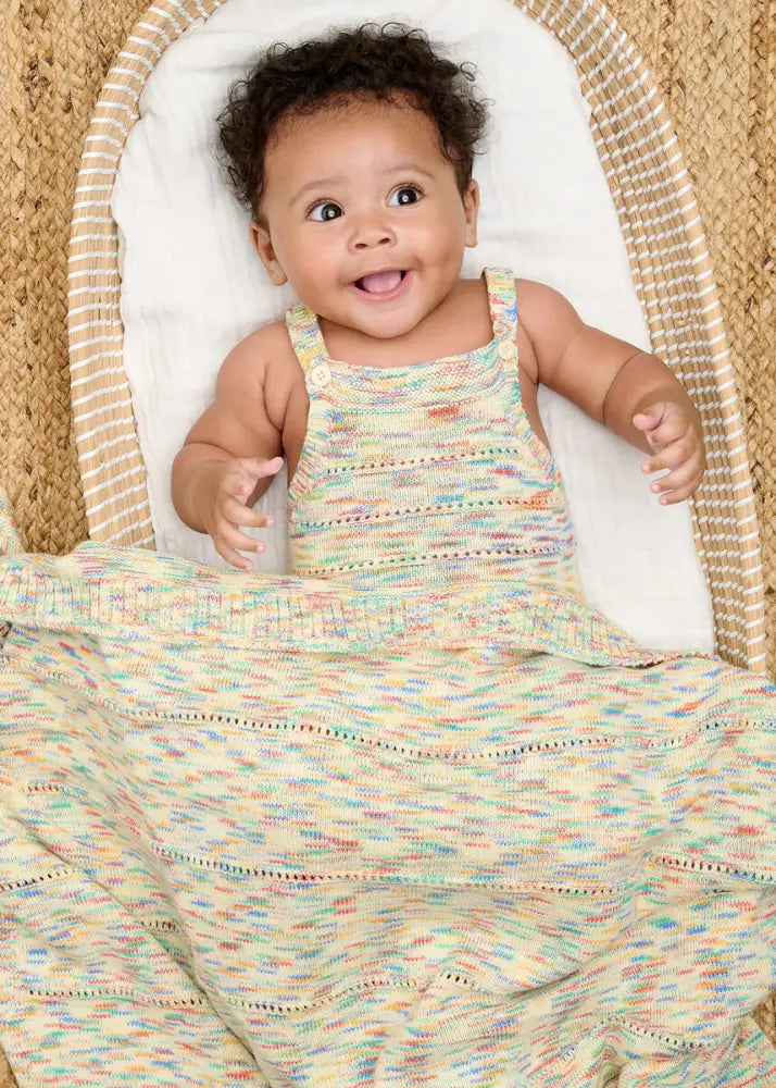 Merry - Space Dye Knitted Baby Blanket - Receiving Blankets