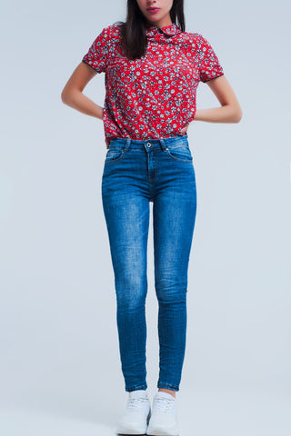 Mid Wash skinny Jeans