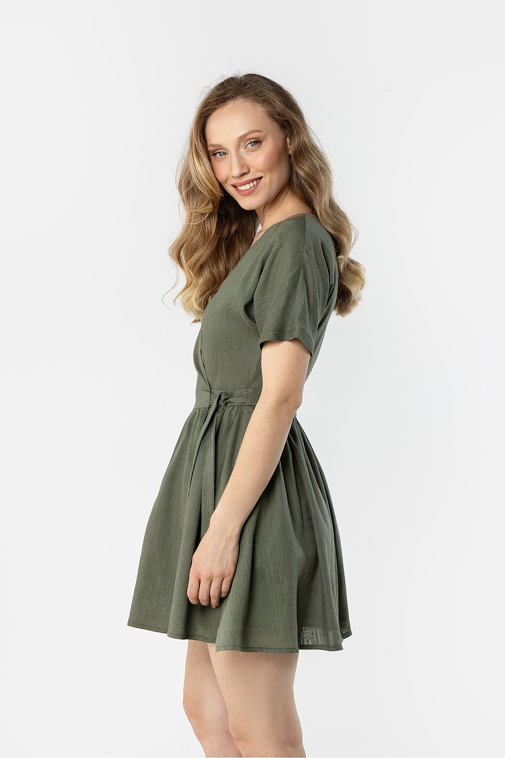 Mini Daydress in Olive Green for Summer Style - Dresses