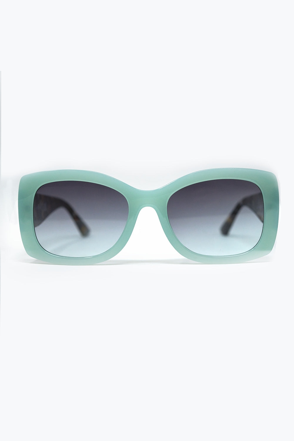 Mint Green Oversized Oval Sunglasses in Acetate -