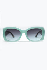 Lunettes de soleil ovales surdimensionnées vert menthe en acétate