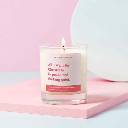 Funny Candle Peace and Quiet Christmas Gift - Gifts > Christmas Gifts