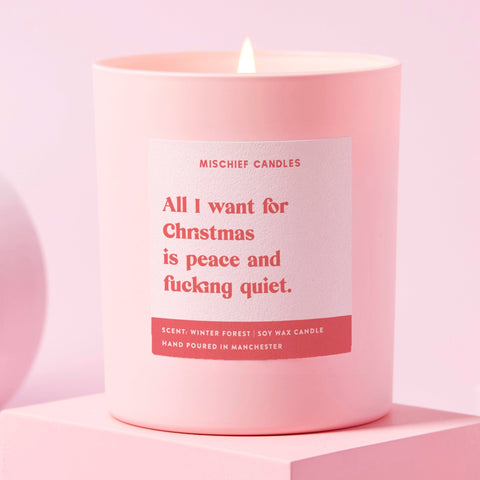 Bougie amusante, cadeau de Noël paisible et tranquille