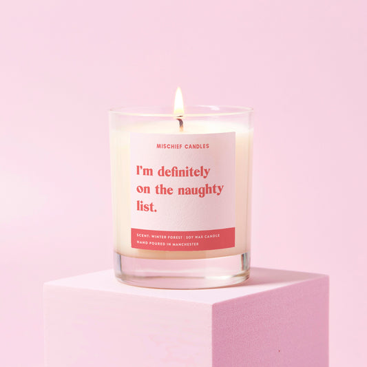 Funny Christmas Gift For Friend Stocking Filler Candle Naughty List - Gifts > Christmas Gifts