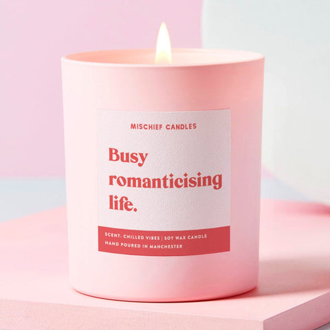 Cadeau amusant pour un ami, bougie en cire de soja, vie romantique occupée