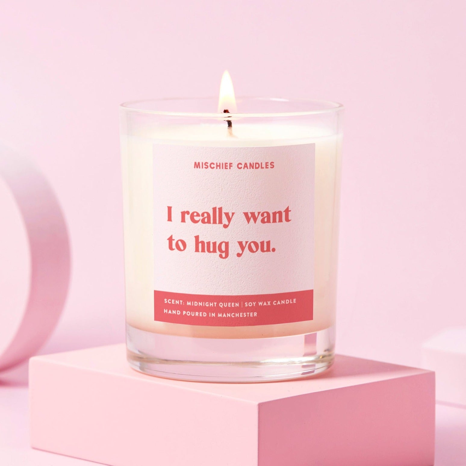 Mischief Candles Funny Friendship Candle Gift Want to Hug You - Candles