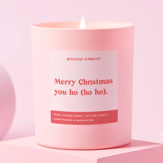 Funny Christmas Gift For Her Candle Ho Ho Ho - Gifts > Christmas Gifts