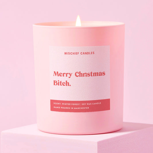 Mischief Candles Merry Christmas Bitch Candle - Gifts > Christmas Gifts