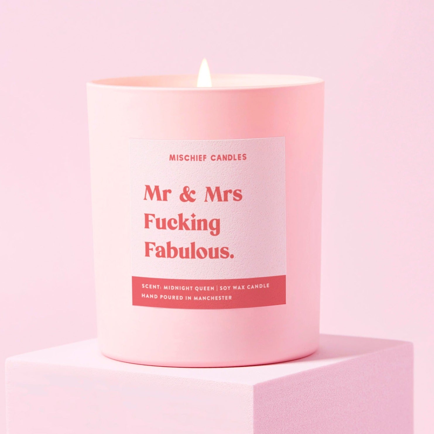 Funny Wedding Gift Candle Mr And Mrs Fabulous - Gifts > Wedding Gifts