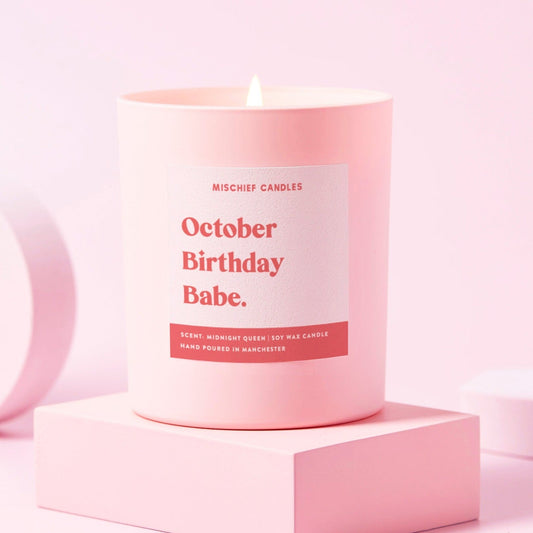 October Birthday Gift Funny Gift Candle Birthday Babe - Gifts > Birthday Gifts