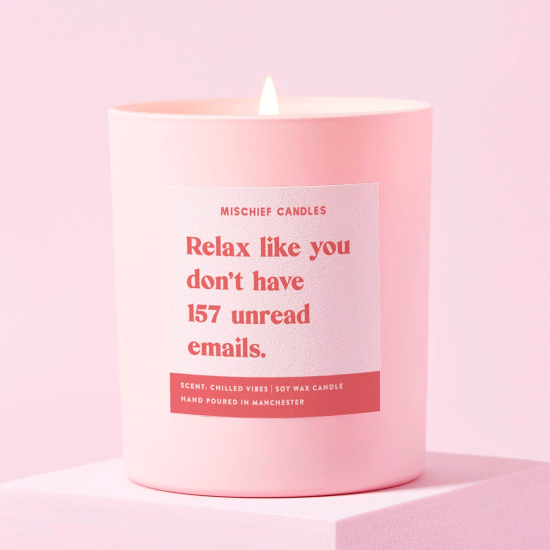 Funny Gift Soy Wax Candle Relax Like You Don't Have Unread Emails - Gifts > New Job Gifts