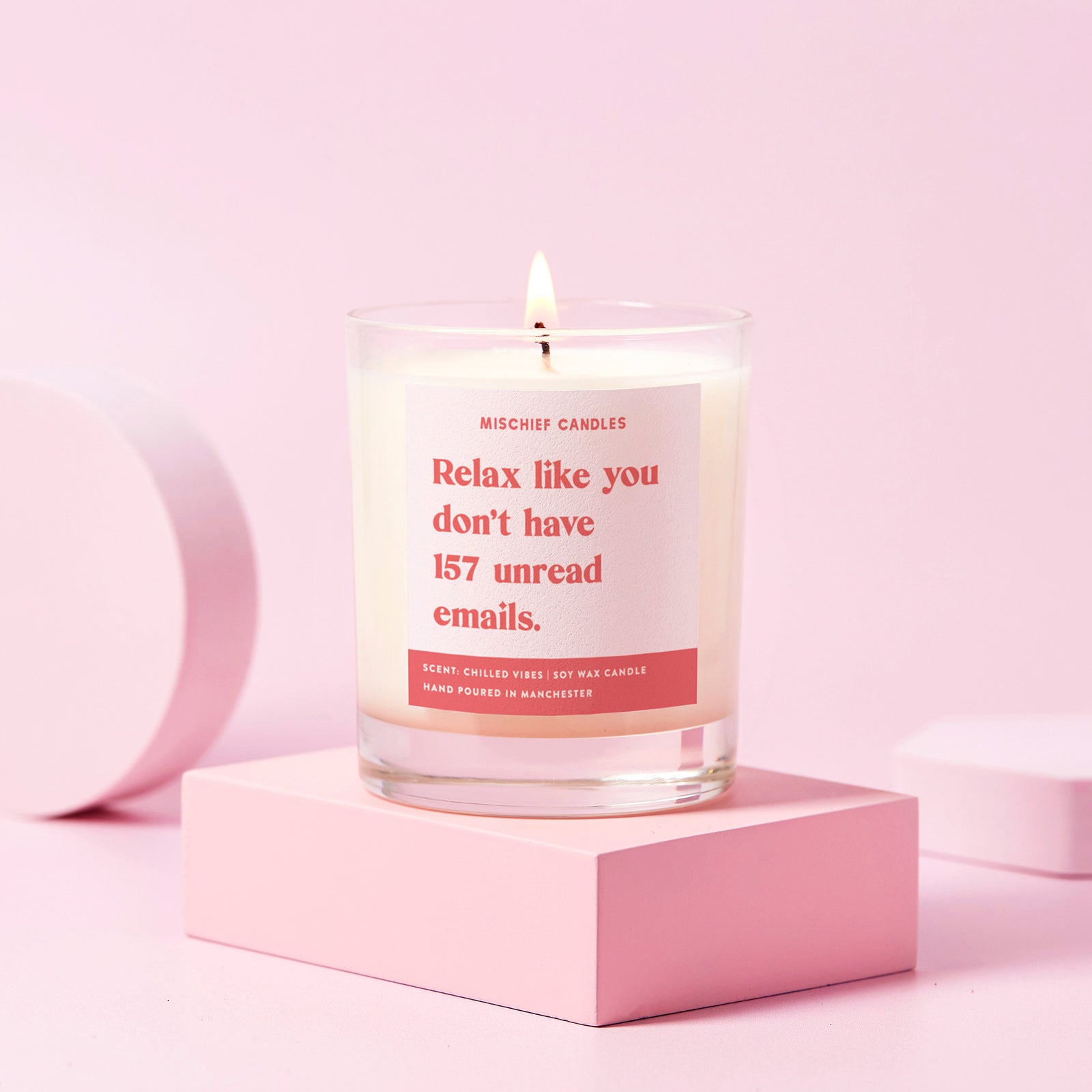 Funny Gift Soy Wax Candle Relax Like You Don't Have Unread Emails - Gifts > New Job Gifts