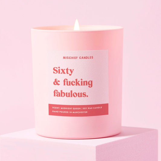60th Birthday Gift Funny 60th Birthday Gift Candle Sixty And Fabulous - Gifts > Birthday Gifts