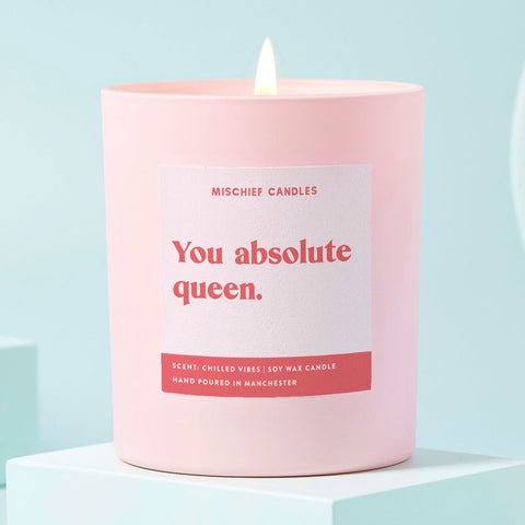You Absolute Queen Friendship Gift For Her Funny Candle