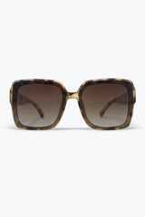 Multicolor Tortoiseshell Acetate Oversize Square Frame Sunglasses