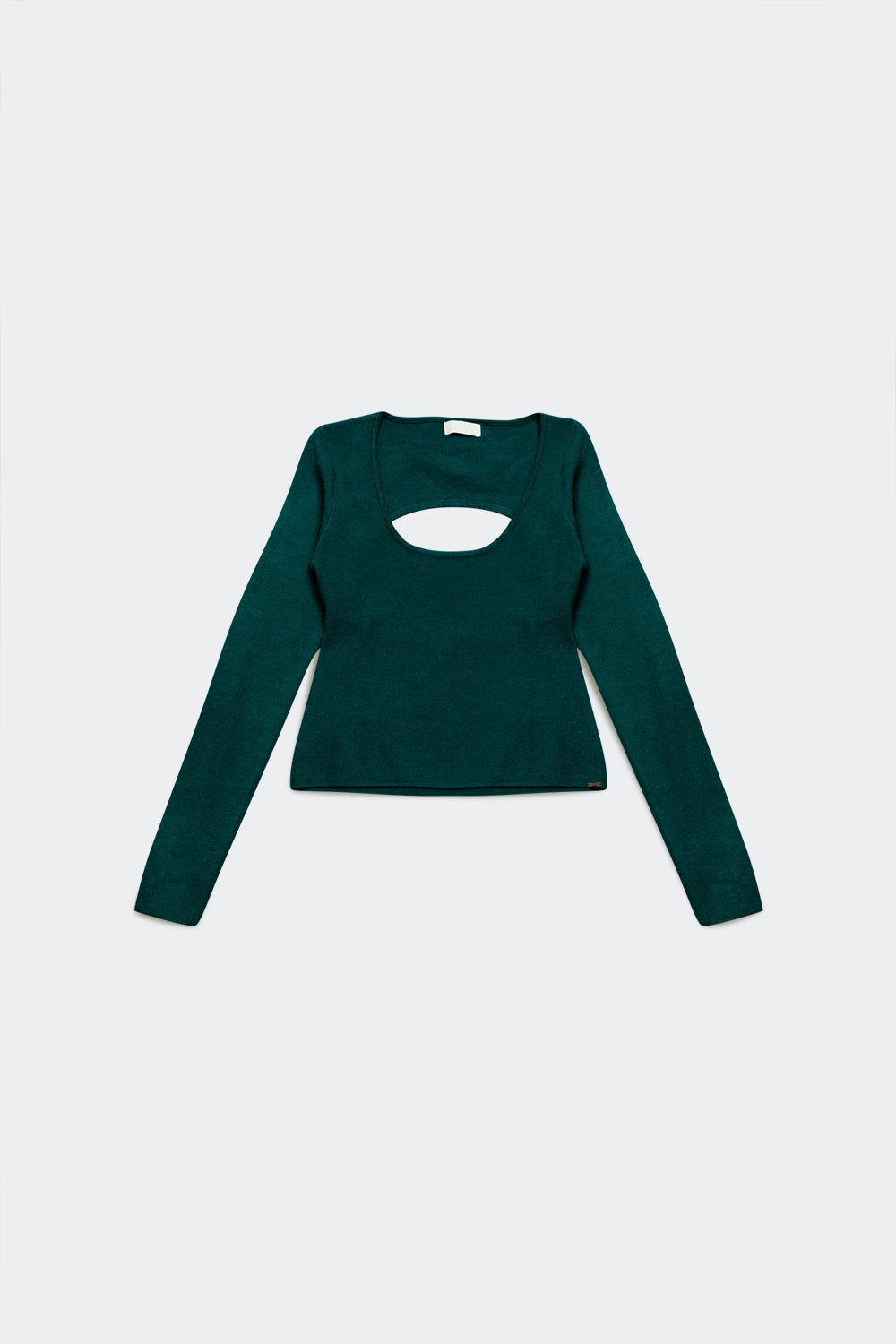 Open back jumper in green - Jumpers