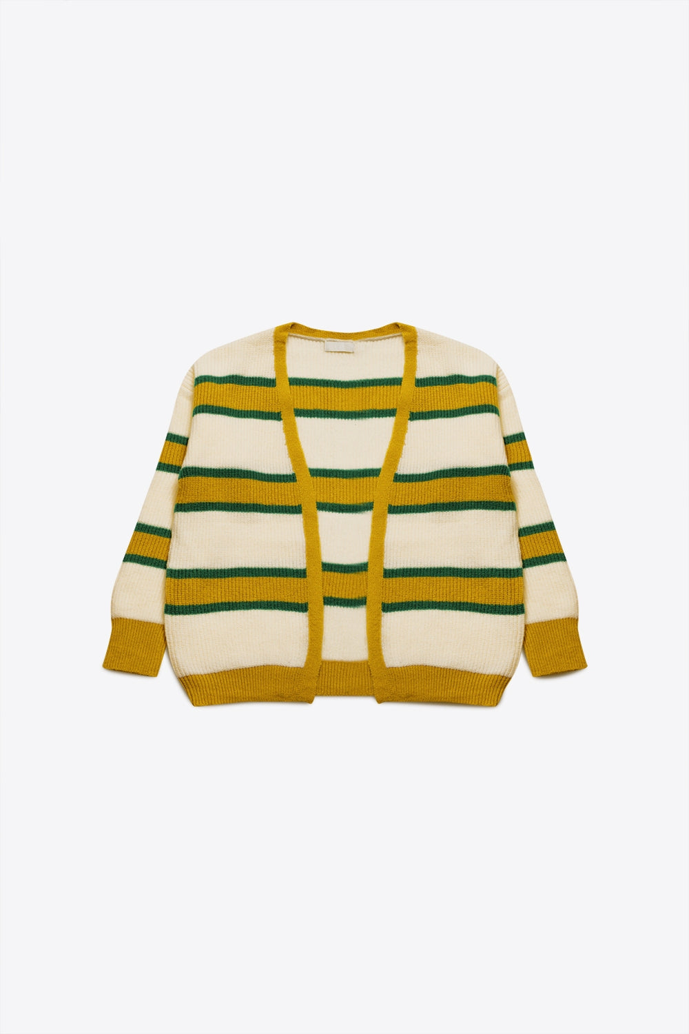 Open front cardi in yellow stripe - Cardigans