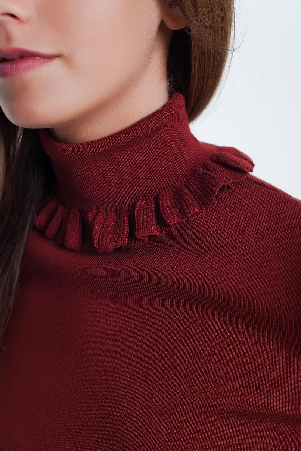 Orange turtleneck sweatshirt - Jumpers