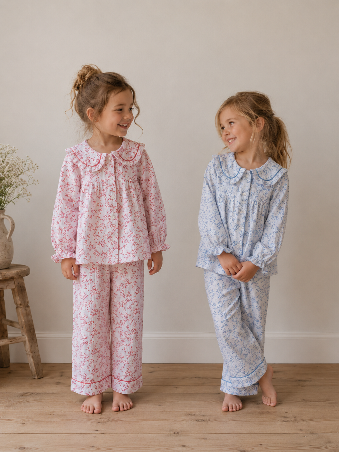 Pink Paisley Organic Muslin Pyjamas - Pajamas