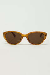 Oval Sunglasses In Light Yellowish Tortoise Shell