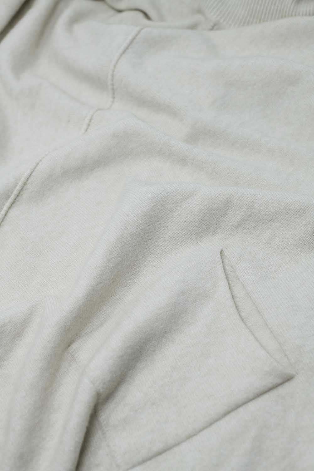 Oversized beige sweater with front pockets - Jumpers