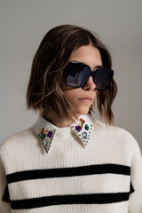 Oversized Cat Eye Sunglasess in Black