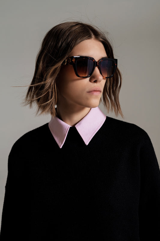 Oversized Cat Eye Sunglasses in brown Vintage - Sunglasses