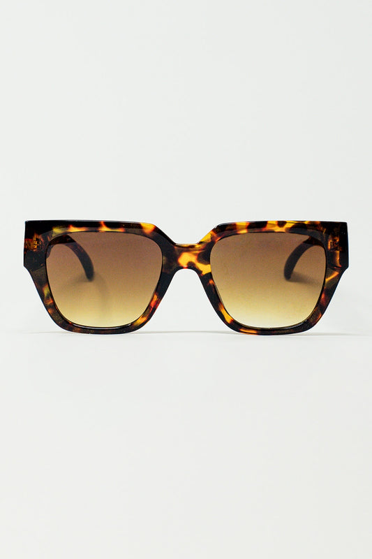 Oversized Cat Eye Sunglasses in brown Vintage - Sunglasses