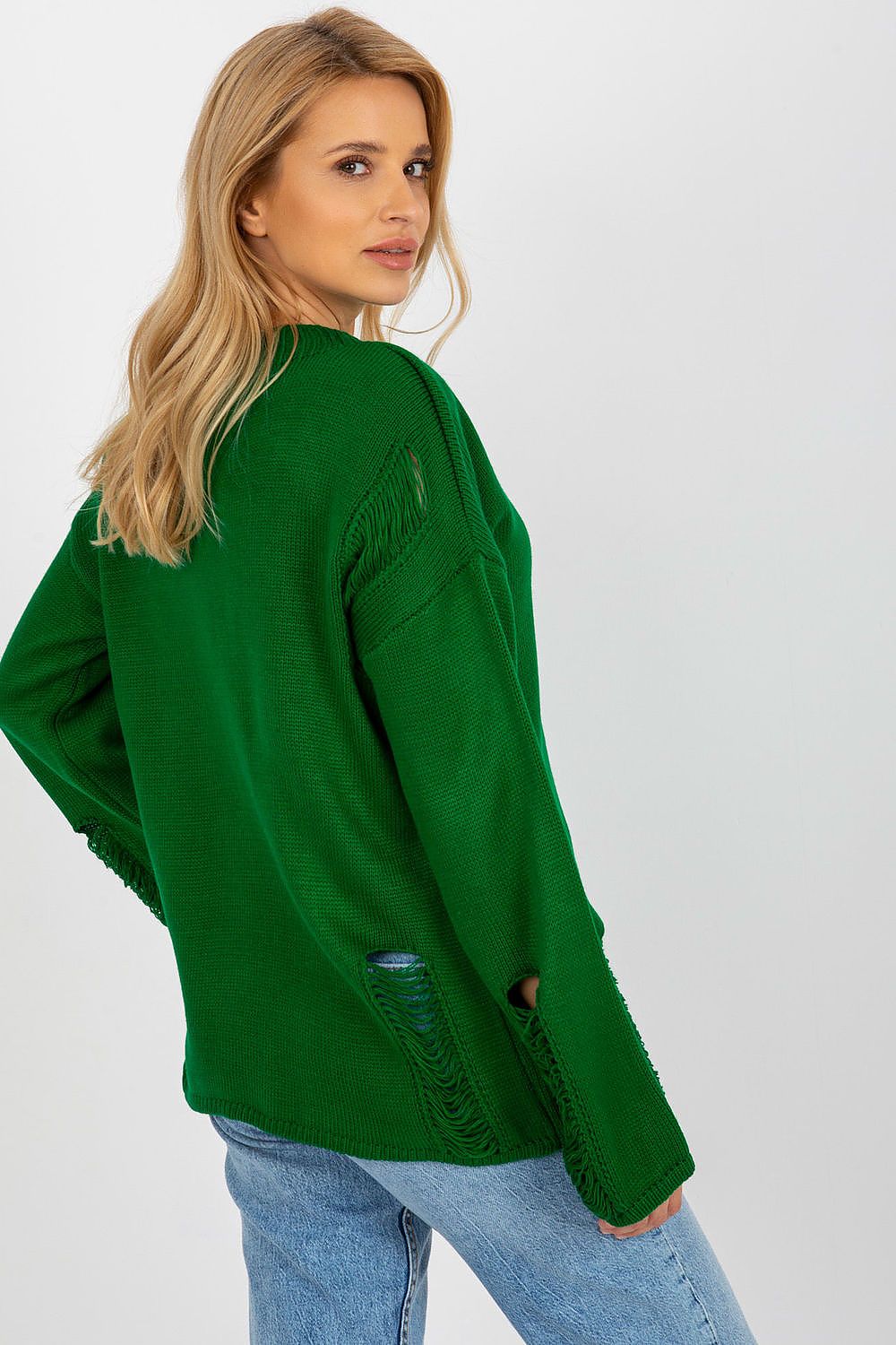 Badu Oversized Knitted Jumper Wide Sleeves - Sweaters