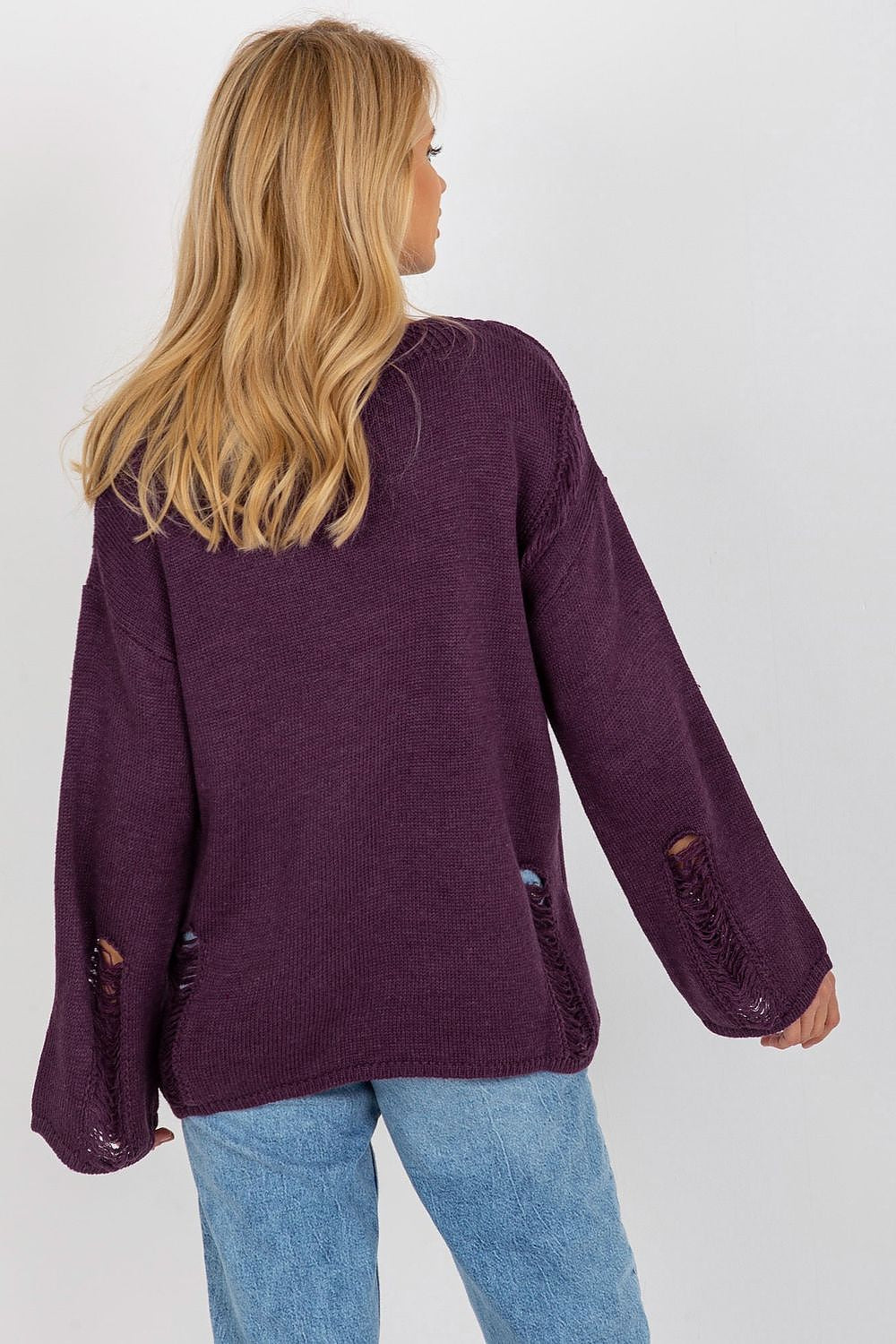 Badu Oversized Knitted Jumper Wide Sleeves - Sweaters