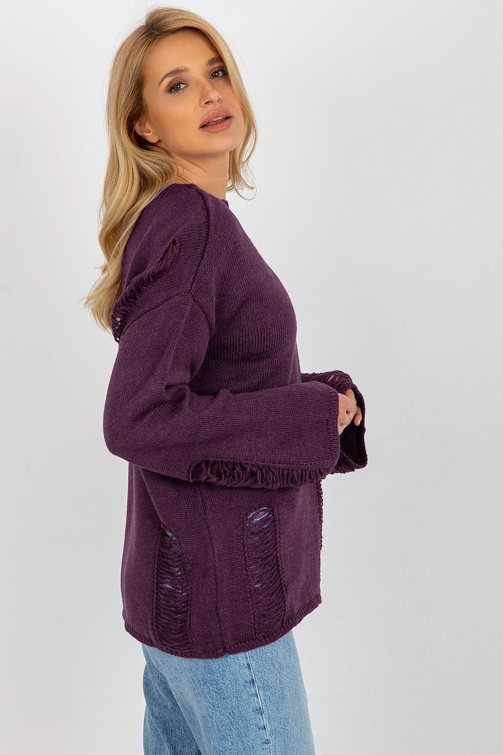 Badu Oversized Knitted Jumper Wide Sleeves - Sweaters