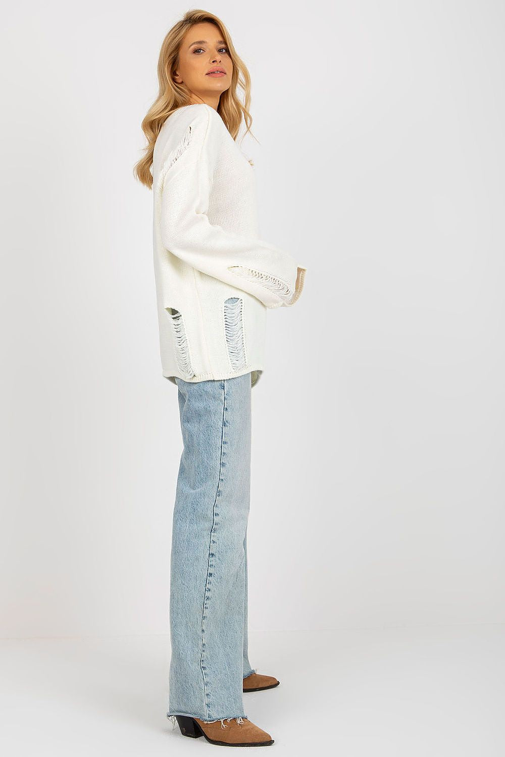 Badu Oversized Knitted Jumper Wide Sleeves - Sweaters