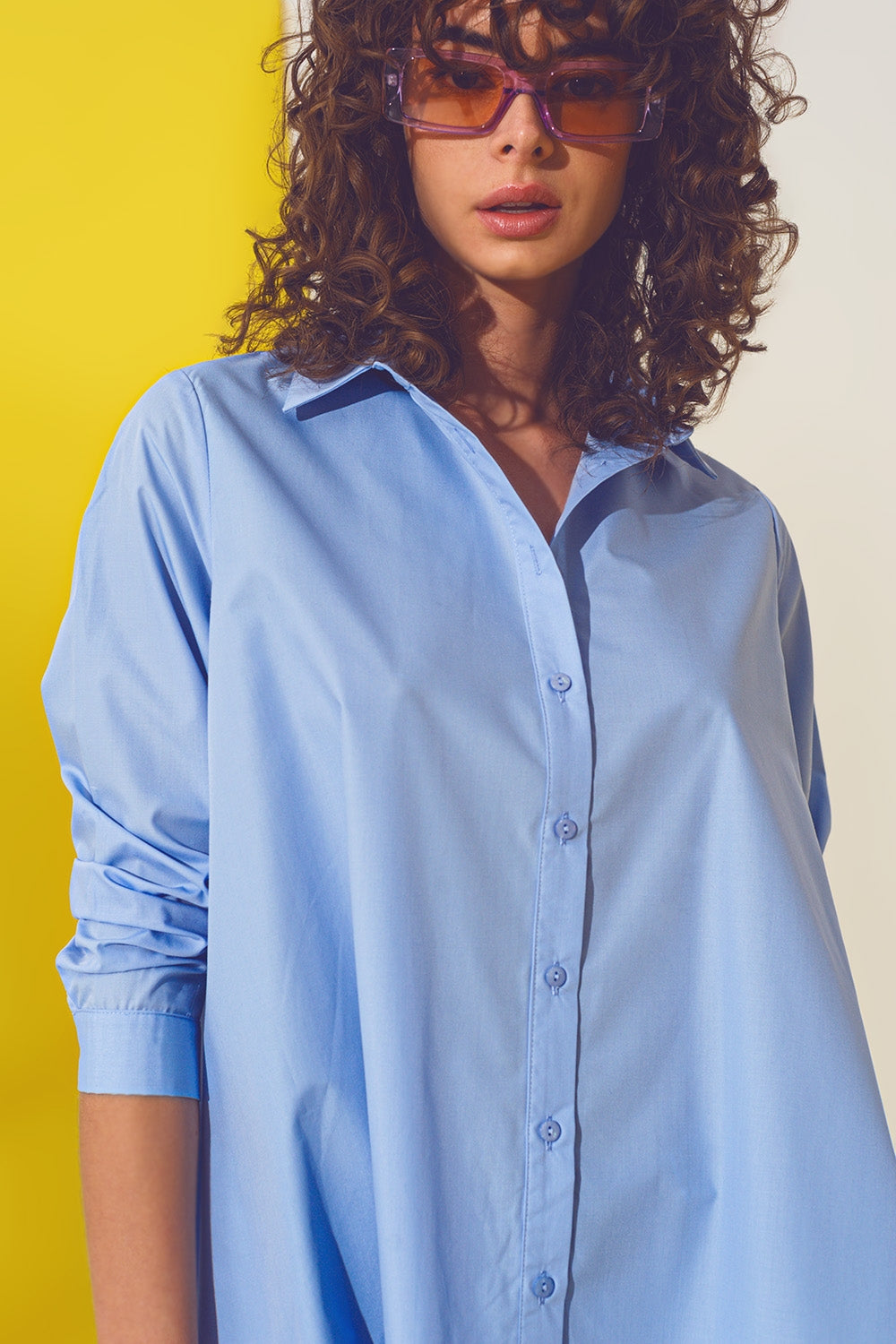 Oversized shirt in light blue - Shirts