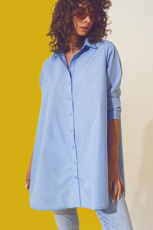 Oversized shirt in light blue - Shirts