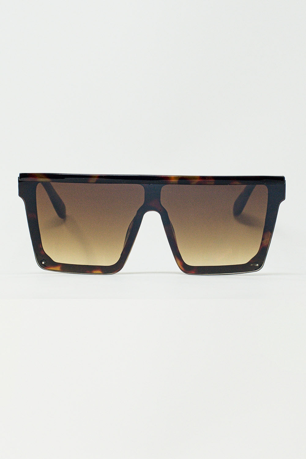 Oversized Squared 70´s Sunglasses in Brown - Sunglasses