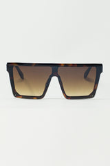 Oversized Squared 70´s Sunglasses in Brown