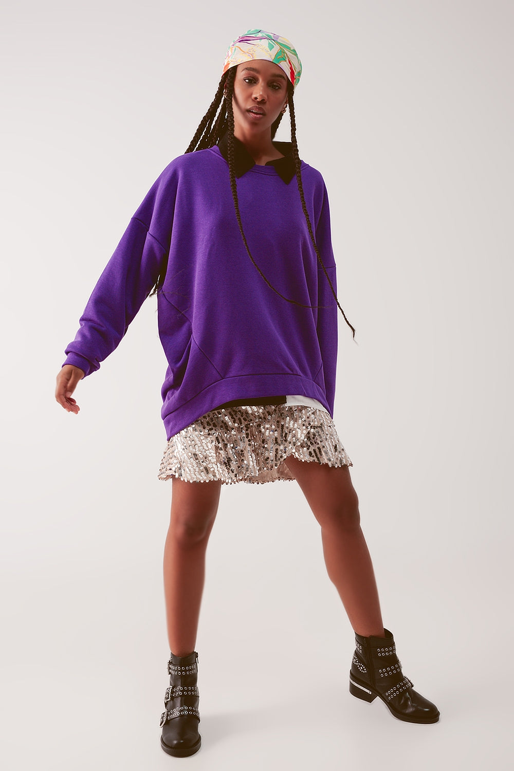 Oversized sweatshirt in purple - Sweaters