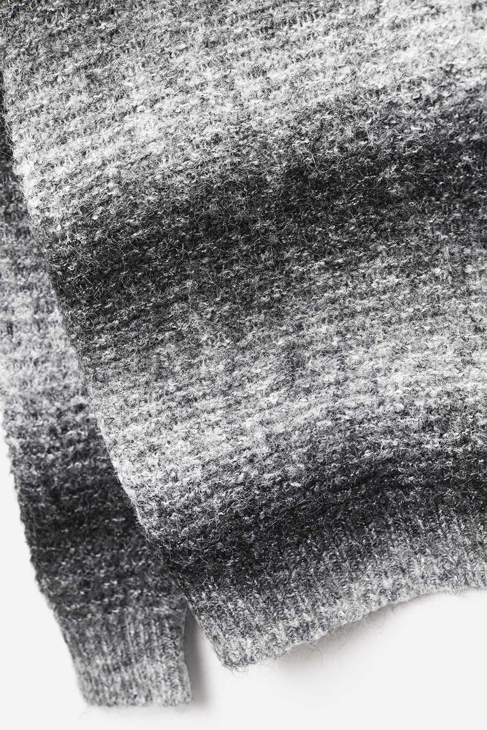 Oversized Turtleneck Comfy Sweater in Black and White -