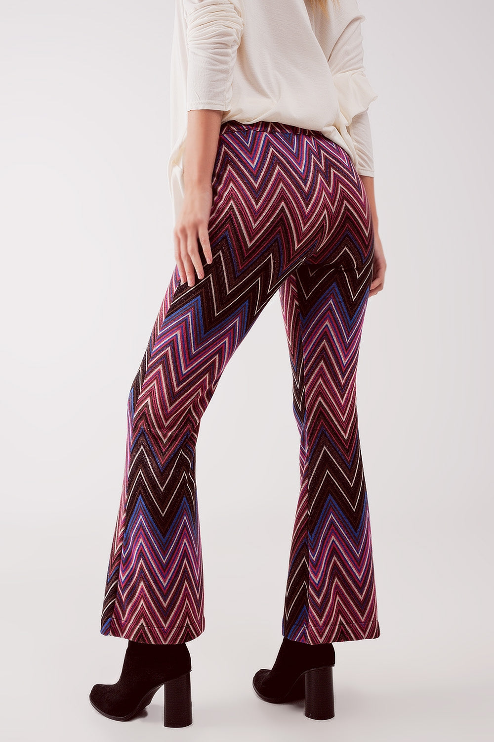 Pants in fuchsia geo print - Pants