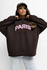 Paris Print Sweatshirt for Women - Trendy Style