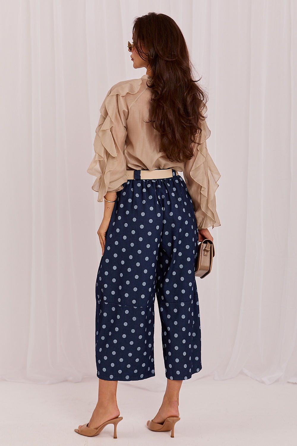 Polka Dot Pattern Culottes Women's Trousers - Trousers