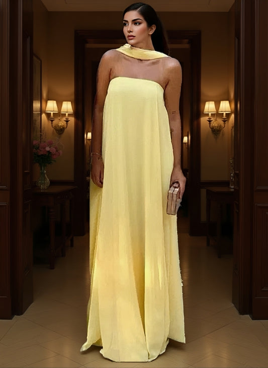 Full Size Tube Flowy Maxi Dress Plus Size - Dresses