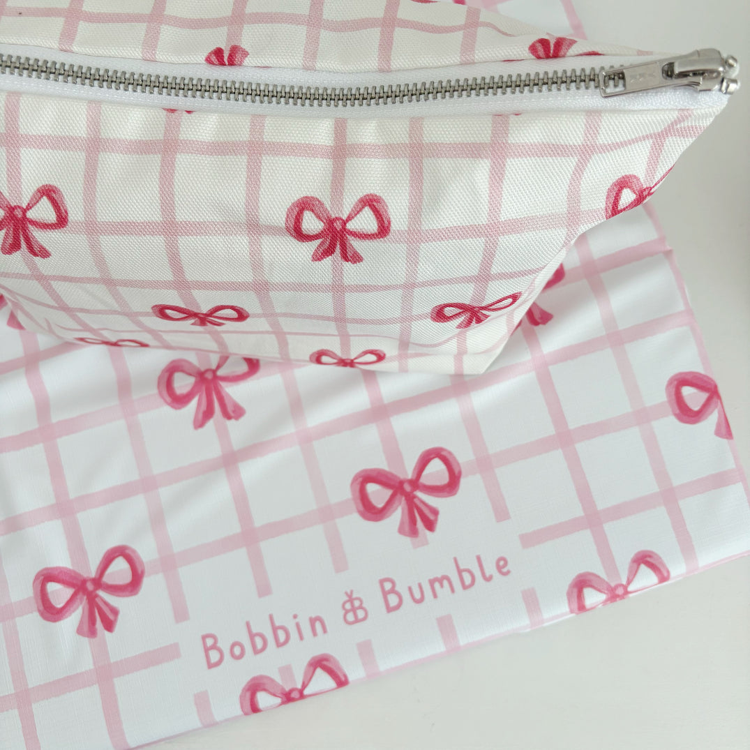 Nappy Wallet - Pink Bows - Baby & Toddler