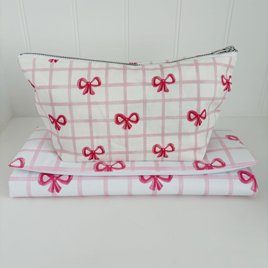 Nappy Wallet - Pink Bows - Baby & Toddler