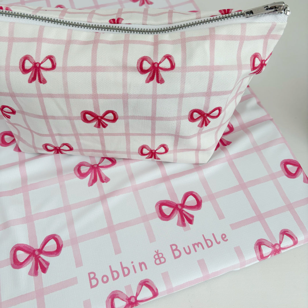 Nappy Wallet - Pink Bows - Baby & Toddler